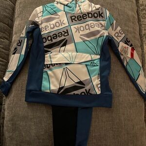 Reebok Kids Swim Rashguard - Aqua and Navy